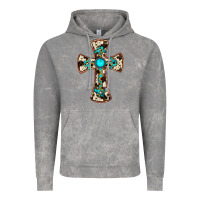 Cloud Rock cowhide gemstone  cross Vintage Hoodie - JahusDesignShop