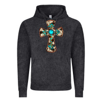 Vintage Black cowhide gemstone  cross Vintage Hoodie - JahusDesignShop