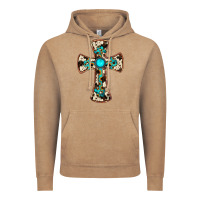 Vintage Coffee cowhide gemstone  cross Vintage Hoodie - JahusDesignShop