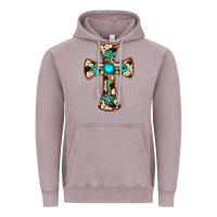 Vintage Zinc cowhide gemstone  cross Vintage Hoodie - JahusDesignShop