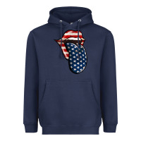Navy American Toungue for 4th of July Heavyweight Hoodie - Bettercallsaul