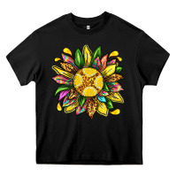 Black lemon sunflower Heavy Core Tee - texasbilliewilder