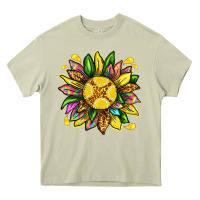 Mossy lemon sunflower Heavy Core Tee - texasbilliewilder