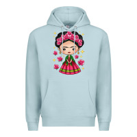 Blue Mist Mexican Girl Premium Hoodie - texasbilliewilder