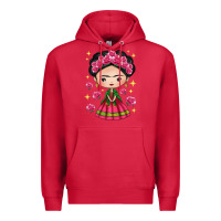 Cardinal Mexican Girl Premium Hoodie - texasbilliewilder