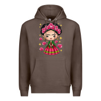 Coffee Mexican Girl Premium Hoodie - texasbilliewilder