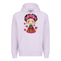 Lilac Mexican Girl Premium Hoodie - texasbilliewilder