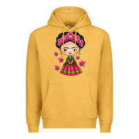 Mustard Mexican Girl Premium Hoodie - texasbilliewilder
