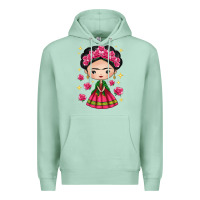 Seafoam Mexican Girl Premium Hoodie - texasbilliewilder