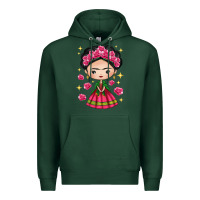 Sports Green Mexican Girl Premium Hoodie - texasbilliewilder