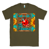 Army Green just a girl who loves ladybugs Classic Tee - LillyAllenDesigns