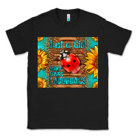 Black just a girl who loves ladybugs Classic Tee - LillyAllenDesigns