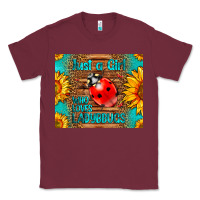 Burgundy just a girl who loves ladybugs Classic Tee - LillyAllenDesigns