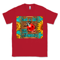 Red just a girl who loves ladybugs Classic Tee - LillyAllenDesigns