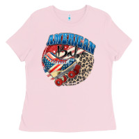 Bubblegum Pink American babe Ladies Tee - Zillion Design Studio