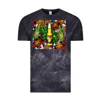 Cloud Black beer bottles with golden snow Vintage Tee - AdoDesignShop