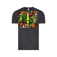 Vintage Black beer bottles with golden snow Vintage Tee - AdoDesignShop