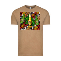 Vintage Coffee beer bottles with golden snow Vintage Tee - AdoDesignShop