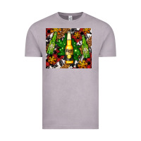 Vintage Zinc beer bottles with golden snow Vintage Tee - AdoDesignShop