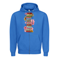 True Royal floral books Zipper Hoodie - MaliasSmallBusiness