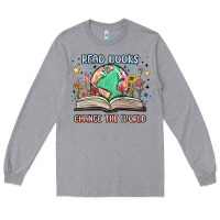 Heather Grey book lover Long Sleeve Tee - MaliasSmallBusiness