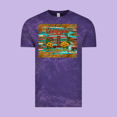 Camping Is My Happy Place Vintage Tee Designed By Artiststas