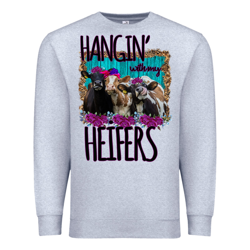 Hangin With My Heifers Premium Sweatshirt by Bettercallsaul | Teevron