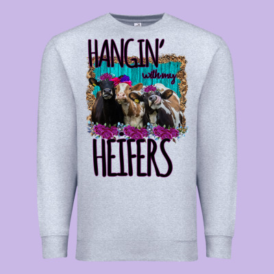 Hangin With My Heifers Premium Sweatshirt Designed By Bettercallsaul