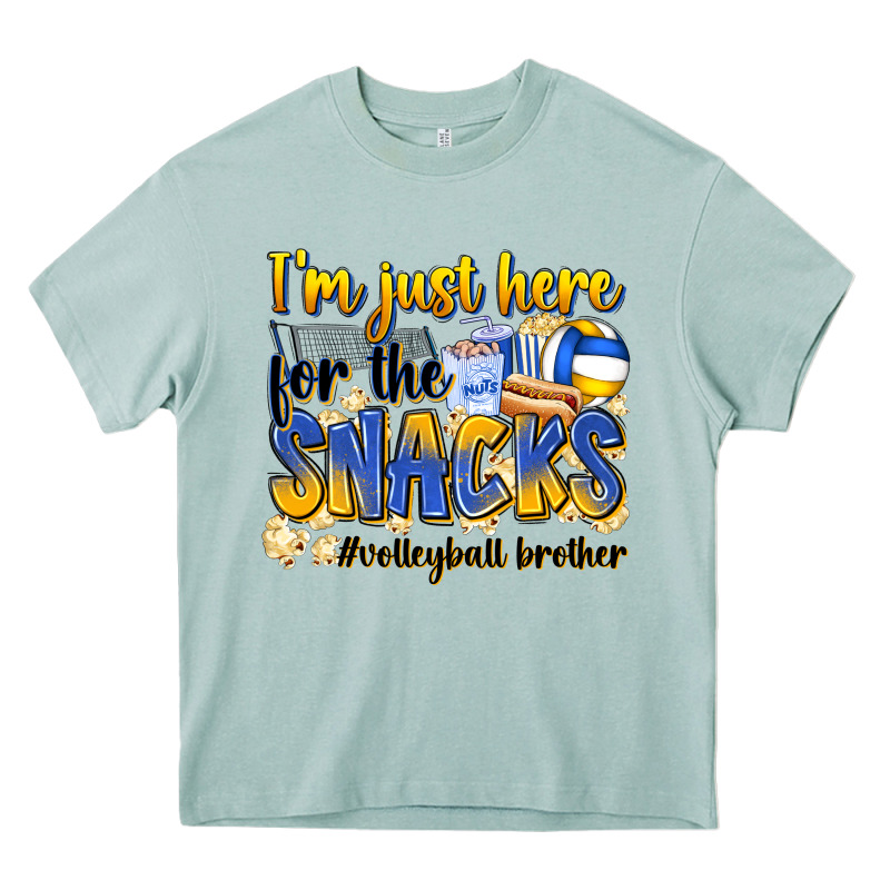 I'm Just Here For The Snacks #volleyball Brother Heavy Core Tee by Zillion Design Studio | Teevron