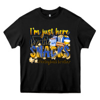 Black i'm just here for the snacks #volleyball brother Heavy Core Tee - Zillion Design Studio