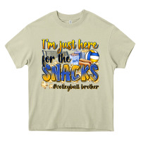 Mossy i'm just here for the snacks #volleyball brother Heavy Core Tee - Zillion Design Studio