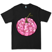 Black pink pumpkin with breast cancer ribbons Premium Tee - RanaPortraitStore