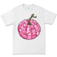 White pink pumpkin with breast cancer ribbons Premium Tee - RanaPortraitStore