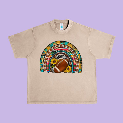 Football Rainbow Urban Heavy Tee Designed By Artiststas