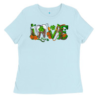 Baby Blue Dental Love St. Patricks Day Ladies Tee - RanaPortraitStore