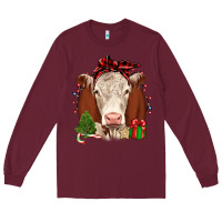 Burgundy Christmas Hereford Long Sleeve Tee - JahusDesignShop