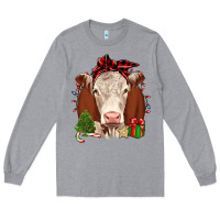 Heather Grey Christmas Hereford Long Sleeve Tee - JahusDesignShop