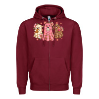 Burgundy mexican desert ghosts Zipper Hoodie - MaliasSmallBusiness