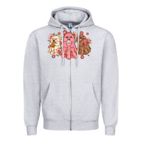 Heather Grey mexican desert ghosts Zipper Hoodie - MaliasSmallBusiness