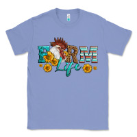Colony Blue Western Farm Life Rooster Head Classic Tee - LillyAllenDesigns
