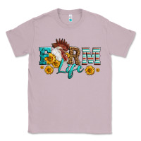 Lilac Western Farm Life Rooster Head Classic Tee - LillyAllenDesigns