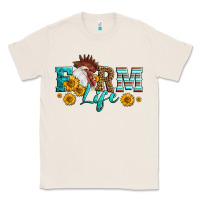 Natural Western Farm Life Rooster Head Classic Tee - LillyAllenDesigns