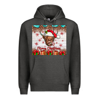 Charcoal Heather merry christmas cow Premium Hoodie - JahusDesignShop