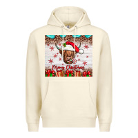 Sandshell merry christmas cow Premium Hoodie - JahusDesignShop