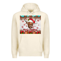 Tofu merry christmas cow Premium Hoodie - JahusDesignShop