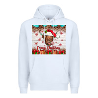 White merry christmas cow Premium Hoodie - JahusDesignShop