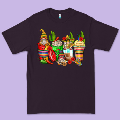 Mexican Gnomes Coffee Cups Premium Tee Designed By Zillion Design Studio