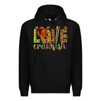 Black Mardi Gras love crawfish Premium Hoodie - NancyCooperArtShop