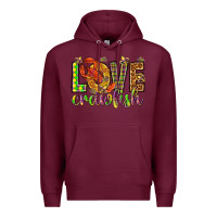 Burgundy Mardi Gras love crawfish Premium Hoodie - NancyCooperArtShop