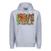 Heather Grey Mardi Gras love crawfish Premium Hoodie - NancyCooperArtShop